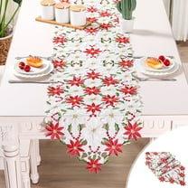 Clearance! Caoblia Christmas Table Runner 15x58" Table Runner Winter Xmas Holiday Kitchen Table Decor for Christmas Dinner Table Party Decor, Christmas Decorations