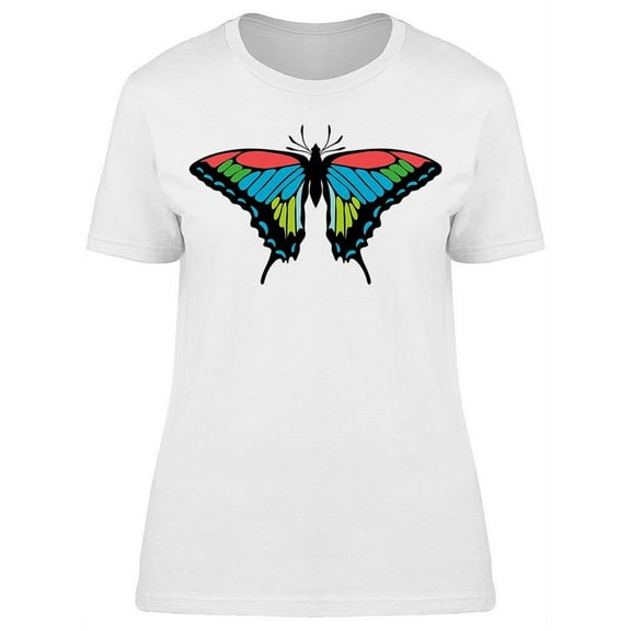Beautifully Colored Butterfly T-Shirt Women -Image by Shutterstock, Female Medium