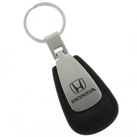 Honda Black Leather Tear Drop Key Chain