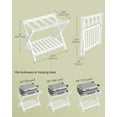 thumbnail image 4 of SONGMICS Solid Wood Luggage Rack, No Assembly Required, Foldable Suitcase Stand, Luggage Holder, with Storage Shelf, for Guest Room, Hotel, Bedroom, Cloud White, 4 of 6