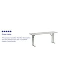 thumbnail image 5 of Emma + Oliver 6-Foot Granite White Plastic Folding Training and Event Table, 5 of 7