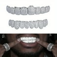 thumbnail image 1 of CHUANK 20-Teeth CZ Grillz - Top/Bottom Rapper Accessory for Hip-Hop Inspired Looks - Party Perfection, 1 of 7