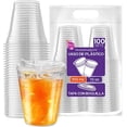 thumbnail image 1 of Berry Hip 100 Vasos de Plastico de 12 oz (355 ml) con Tapa con Boquilla Transparentes, Vasos Perfectos para Llevar Café, Chocolate, Bebidas Frias, Batidos Best Trading VTB12-2, 1 of 5