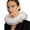 White with black borders, variant on Elizabethan Ruffle False Collar Victorian Styles Satined Decorative Collar Neckpiece For Various Occasion Outfit Enhance