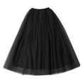 thumbnail image 3 of vigerkar Womens Long Tutu Party Evening Tulle Skirt Black, One Size, 3 of 3