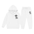 thumbnail image 3 of WOYY Little Boys Casual Tracksuit Pullover Hoodie Sweatpants Outfits for Kids, Sizes 3-13, 3 of 4