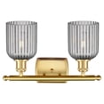 thumbnail image 2 of 516-2W-SG-G559-5SM Innovations Lighting Bridal Veil - 2 Light Bath Vanity-10 Inch Tall and 15 Inch Wide-Satin Gold Finish-Light Smoke Glass Color, 2 of 2