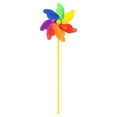 thumbnail image 1 of Uxcell 1-Pack Molinos de Viento Arcoíris, 19.7 Pulgadas Juguete de Molinos de Viento de Plástico para Exteriores, 1 of 7