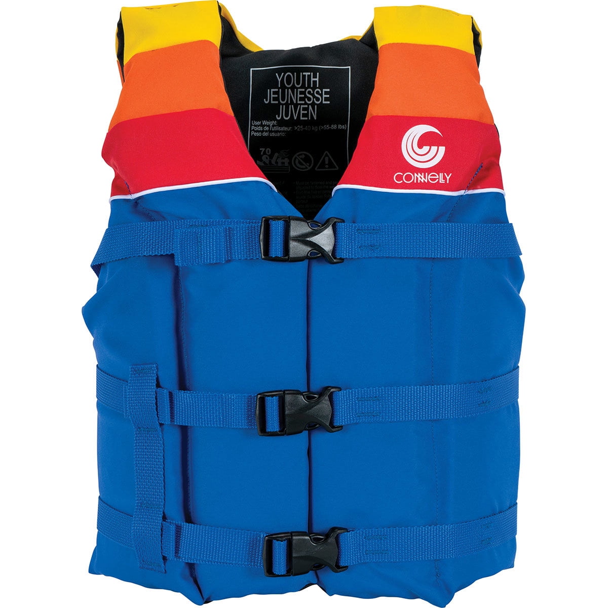 Connelly Retro Youth Girls Nylon LIfe Vest 55-88 Lbs