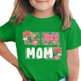 thumbnail image 1 of Zpanxa T-Shirts d'Été pour Filles Imprimé de la Fête de l'Indépendance Col Rond Manches Courtes Haut Polyester Spandex 12-13 Ans, 1 of 6