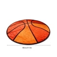 thumbnail image 3 of Basketball Shaped Round Area Rug,31.5in Soft Fluffy Sports Theme Floor Mat,Non Slip Circular Carpet for Bedroom Living Room Entryway Home Indoor Sports Style Decor, 3 of 6