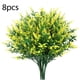 thumbnail image 1 of Lavanda artificial 5 ramas de plástico falso ramo de flores de simulación de boda, amarillo 8 piezas Speravity HA8797-02B, 1 of 6