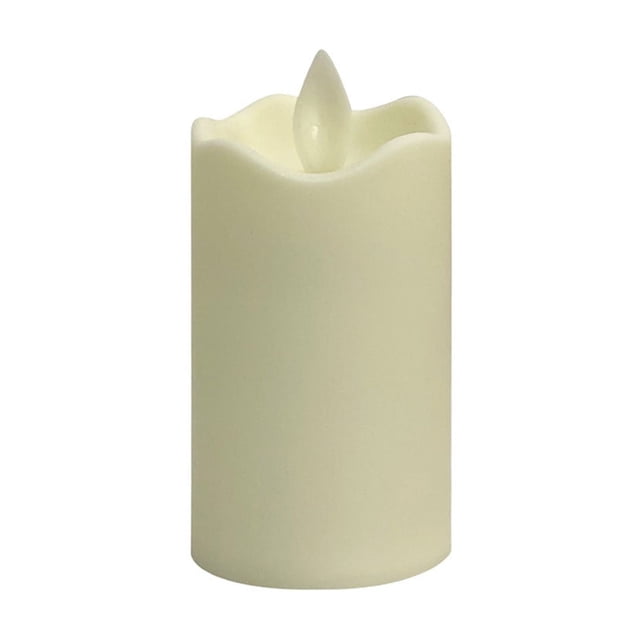Electronic Candle Lights Wave Shape Glossy Simulation Candle Wedding Birthday Ambience Decorations