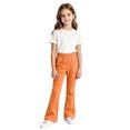 thumbnail image 2 of WERYOUNG School Uniform For Girls High Waist Lined Warm Flared Leg Trousers Kids Slim Fit Back To School Pants 5-6 Years, 2 of 4