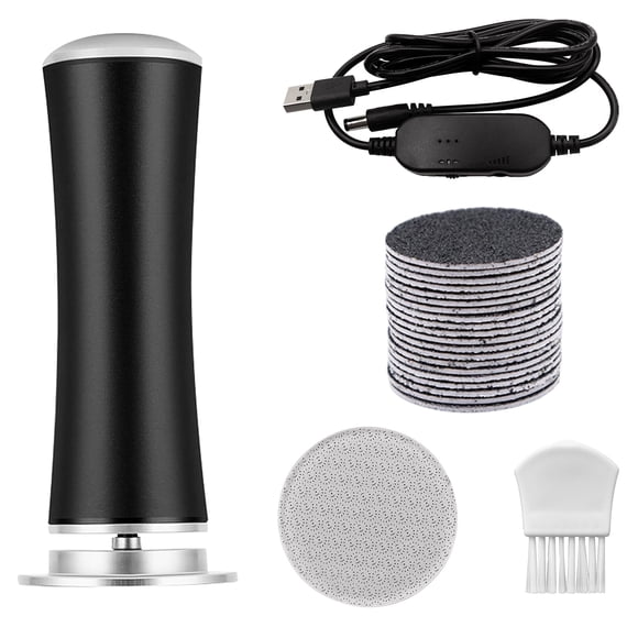 Removedor de callos eléctrico ELEVEN EVER Herramienta de pedicura para lima de pies (velocidad ajustable) con molinillo de vidrio reciclable y disco de papel de lija de repuesto de 20 piezas para homb