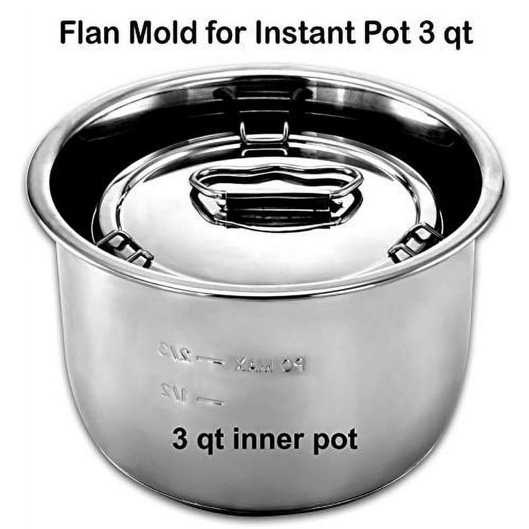 Flanera Flan Mold 1.5 Quart Capacity, Flan Pan Stainless Steel with Lid and  Handle - Moldes para Flan en Baño Maria con Tapa - Instant pot Accessories