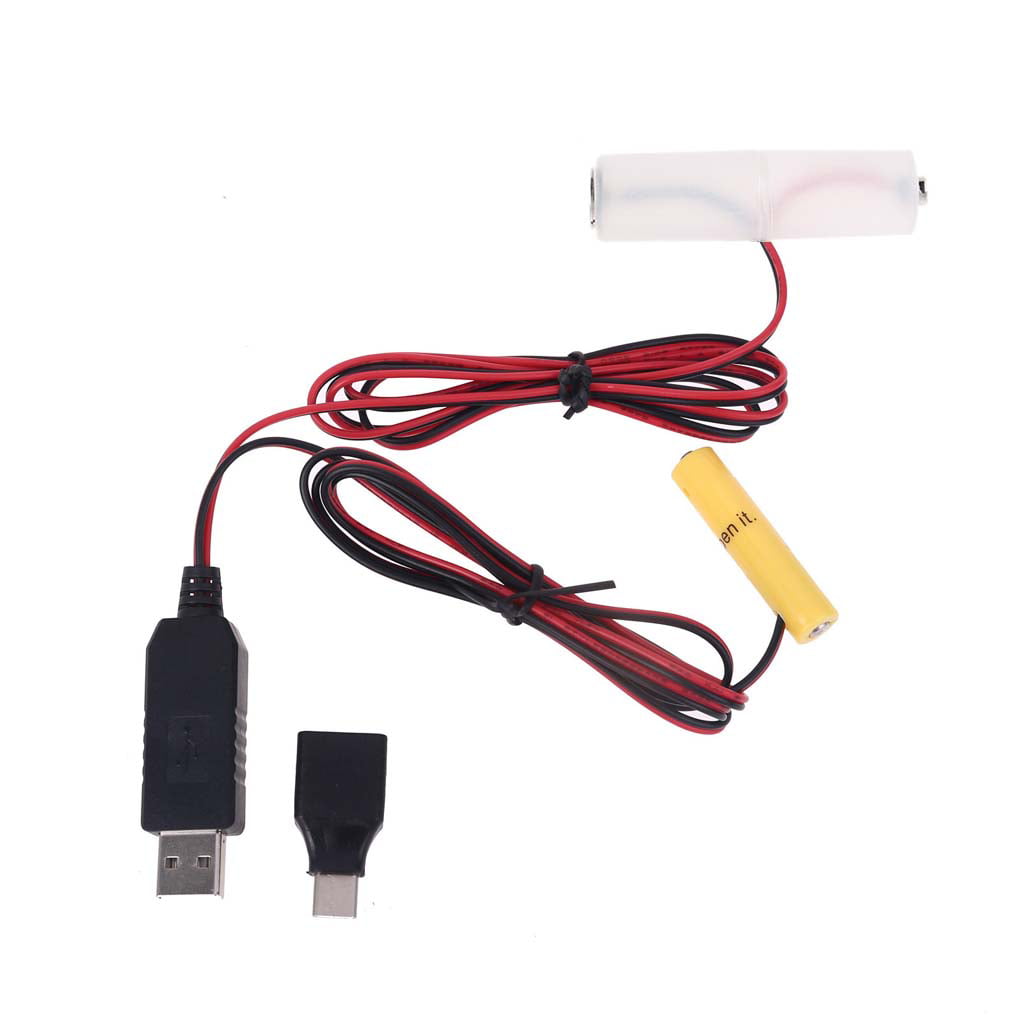 LR6 AA Battery Eliminator USB Power Supply Cable Replace 1-4pc 1.5V AA Battery
