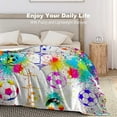 thumbnail image 4 of Super Soft Soccer Blanket Lightweight Cozy 3D Printed Flannel Baseball Basketball Throw Blankets for Sport Fans Kids Adults Gifts 80"x60", 4 of 6