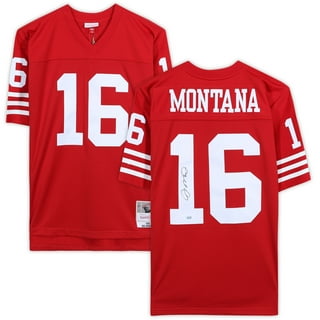 Women's San Francisco 49ers Joe Montana Mitchell & Ness Scarlet 1990 Legacy  Replica Jersey