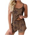 thumbnail image 1 of Sexy Pijama Conjunto para las Mujeres Gradiente Eslinga sin Mangas Tanque Empalme Pantalones Cortos Casual Pijamas Conjunto, Poliéster, 1 of 5