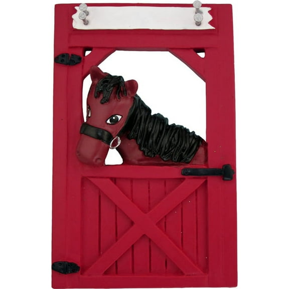 Horse in Stable Brown Personalized Christmas Ornament DO-IT-YOURSELF