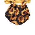 thumbnail image 1 of 0-24M Bébé Nouveau-Né Filles Tournesol Patchwork Volantée Manches Combinaison Bandeau 2Pcs Ensemble, 1 of 4
