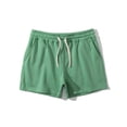 thumbnail image 2 of LYMAYTER Men Running Shorts Solid Color Cotton Loose-fit Jersey Drawstring for Sweat Short Pants S-4XL, 2 of 7