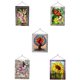 thumbnail image 1 of Juego de 5 Paneles Decorativos de Flores de Peonía con Vitrales Decorativos para Decoración Del Hogar Sunnimix panel de cortinas de ventana, 1 of 7