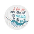 thumbnail image 2 of LADDKA 60 inch Round Beach Towel Blanket I Love You More Than All The Narwhals Travel Circle Circular Towels Mat Tapestry Beach Throw, 2 of 2