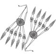 thumbnail image 2 of Punk Hand Accessories for Stage Performance and Dancing Black Iron Pointed Finger-Length 1Pair, 2 of 5