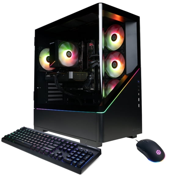 CyberPowerPC Gamer Master Gaming Desktop, AMD Ryzen 5 8400F, NVIDIA GeForce RTX 5060 8GB, 16GB DDR5, 1TB SSD, Black, GMA7300WSTV2