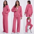 thumbnail image 4 of Evdexr Sweatsuits for Women 2 Piece Sets Zip Up Long Sleeve Hooded & Sweatpant Hoodies Tracksuits Fall 2026 Loose Fit Travel Lounge Outfits with Pockets L, 4 of 6