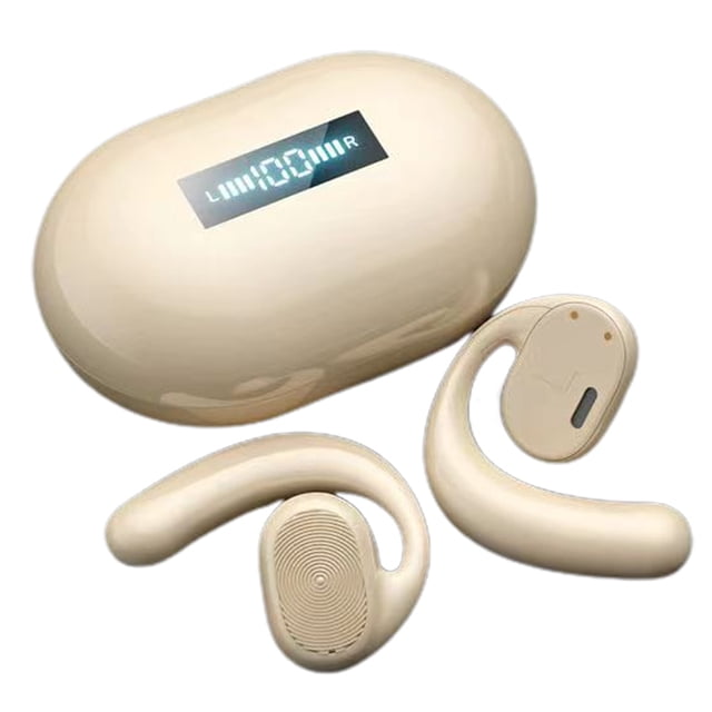 Auriculares abiertos, inalámbricos con ganchos para correr, caminar y hacer ejercicio, con estuche de carga
