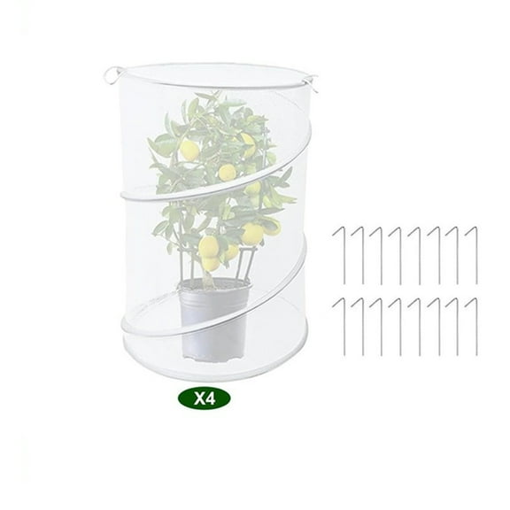 4 Pack, Plant Covers Tent From Animals, Insect Barrier Mesh Plant Guard Cover Net Garden Plant Protectors for Seedlings Small Potted Plants Flowers Small Fruit Trees Vegetables