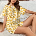 thumbnail image 4 of Cauagu yellow rubber ducks for Women's Round Neck Pajama Set,Short-Sleeved Pajamas Soft Sleepwear Set Summer Pajamas Set Lounge Sets 2-Piece Pj-X-Large, 4 of 6
