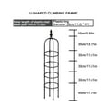 thumbnail image 2 of Plant Vine Rack Climbing Frame Obelisk Trellis Set Gardening Tools Household Spliced Steel Black Garden Tower Support, 2 of 5