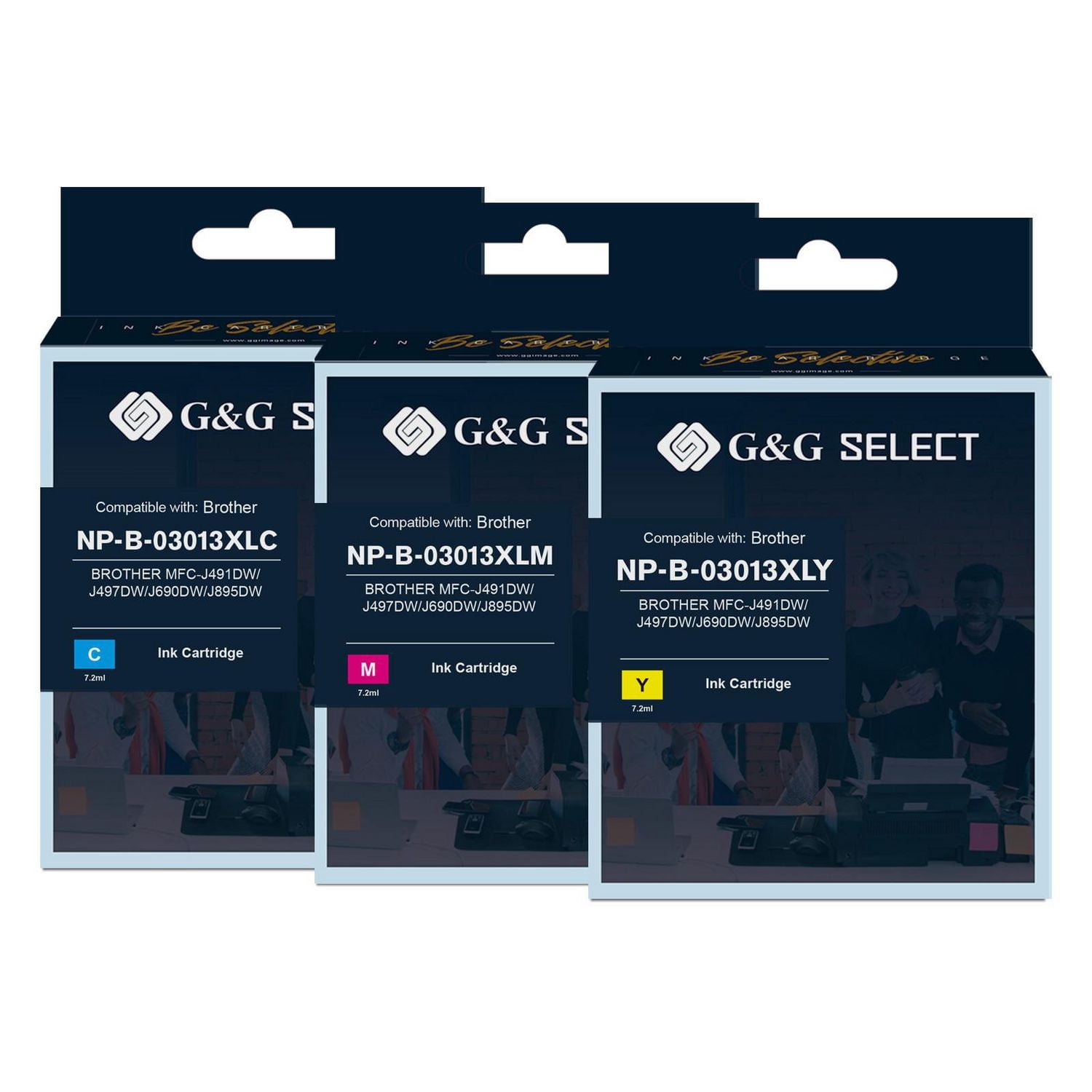 G&G Select Brother LC3013XL New Compatible  Cyan, Magenta & Yellow Ink Cartridge 3 pack