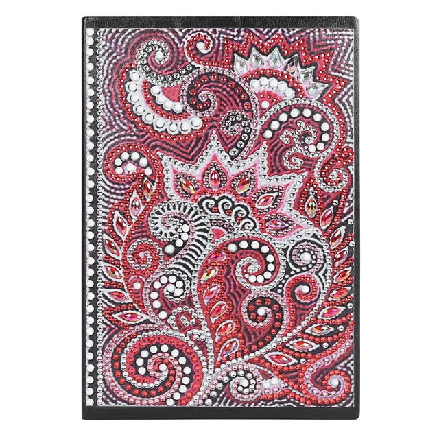 Diy Pintura Diamantes 50 Páginas A5 Libro Pintura Diamantes Cuaderno Cuaderno Bocetos Libro Parcial Diamante en Forma Especial BG025 Mandala