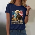 thumbnail image 2 of felwors Womens Patriotic Shirt 250 Anniversary USA Shirt 2026 America Top Crew Neck (Navy, S), 2 of 8