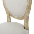 thumbnail image 6 of Noble House Dored Fabric and Wood 7 Piece Dining Set, Beige and Natural, 6 of 13