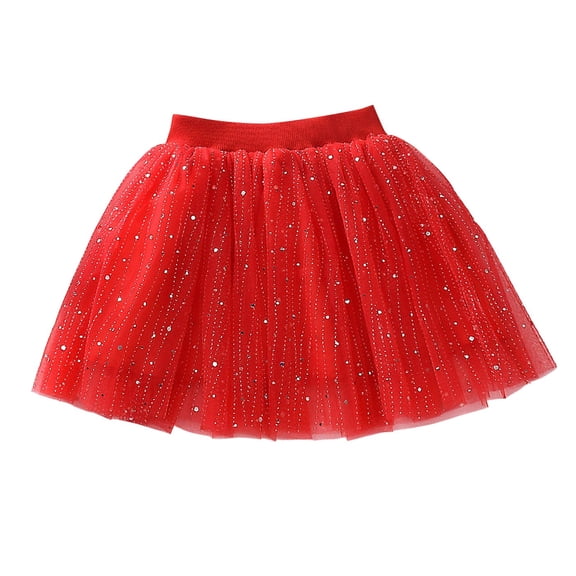 Coerni Girls Tutu Layered Dance Skirts Puffy Mesh Short Skirts Princess Dancing Petticoat Ballet Underskirt Sparkling Mesh Dress