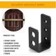 thumbnail image 3 of 2-pack Heavy Duty Steel Door Hardware for 2x4 Door, U-shaped Safety Bar, 3 of 3