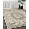 thumbnail image 3 of Ahgly Company Machine Washable Indoor Square Traditional Camel Brown Area Rugs, 4' Square, 3 of 7