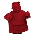 thumbnail image 4 of Women Novelty Frog Hoodie Cute Long Sleeve Solid Color Hooded Sweatshirt with Flap Pocket, 4 of 7