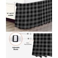 thumbnail image 3 of Pastoral Style Bed Skirt Queen Size 18" Drop Black Grey Lattice Ruffled Wrap Around Bed Skirts Adjustable Elastic Bedskirt Dust Ruffle for Queen Size Bed, 3 of 7