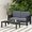 Grey, variant on Water-Resistant Cushions, Acacia Frame / Outdoor Set for Patio Enjoyment