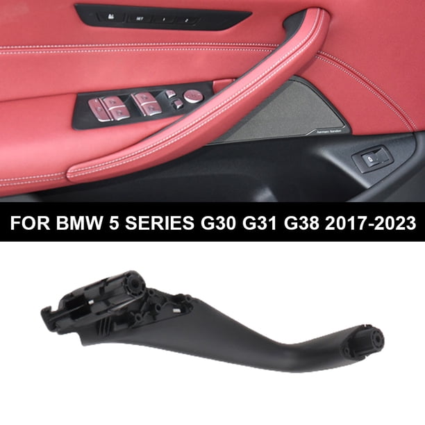 Cubierta Para Manija De Puerta Interior BMW Serie 5 G30/G31/G38 | Estilo Fibra De Carbono Negro | Fácil Instalación Con Clips | Resistente A Arañazos