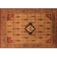 thumbnail image 1 of Ahgly Company Machine Washable Indoor Rectangle Oriental Orange Industrial Area Rugs, 5' x 8', 1 of 4