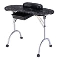 thumbnail image 2 of Topbuy Beauty Salon Equipment Manicure Nail Table Portable Black, 2 of 8