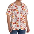 thumbnail image 2 of Xecao Hello Autumn Maple Leaf Men's Casual Short-sleeved Shirt, a button-up collared shirt with a pocket-4X-Large, 2 of 5